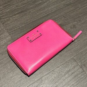 Kate Spade Vibrant Pink Zip Wallet